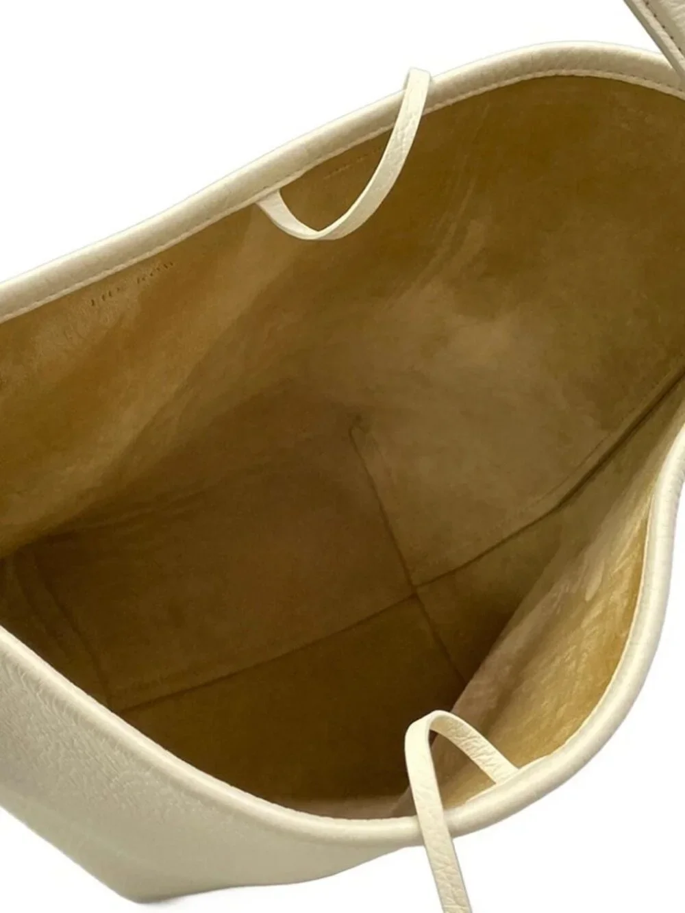THE ROW Medium N/S Park Tote W1313 L129 Cream Grain Calfskin Leather Tote Bag